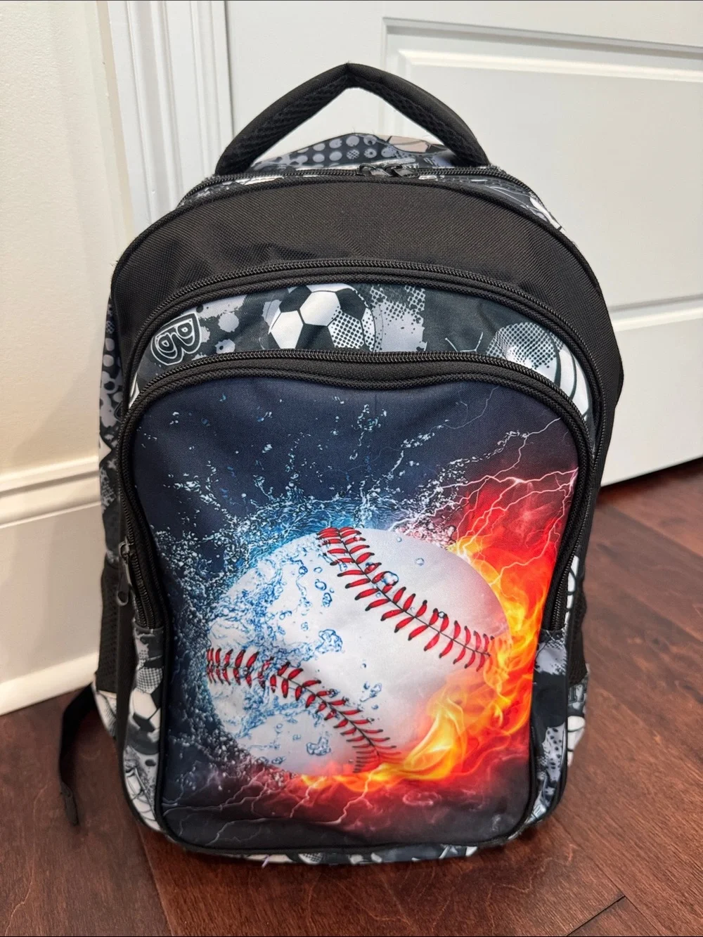 Boys 3-Piece Backpack School Bag Back To School Baseball Lunch Bag & Pencil Case